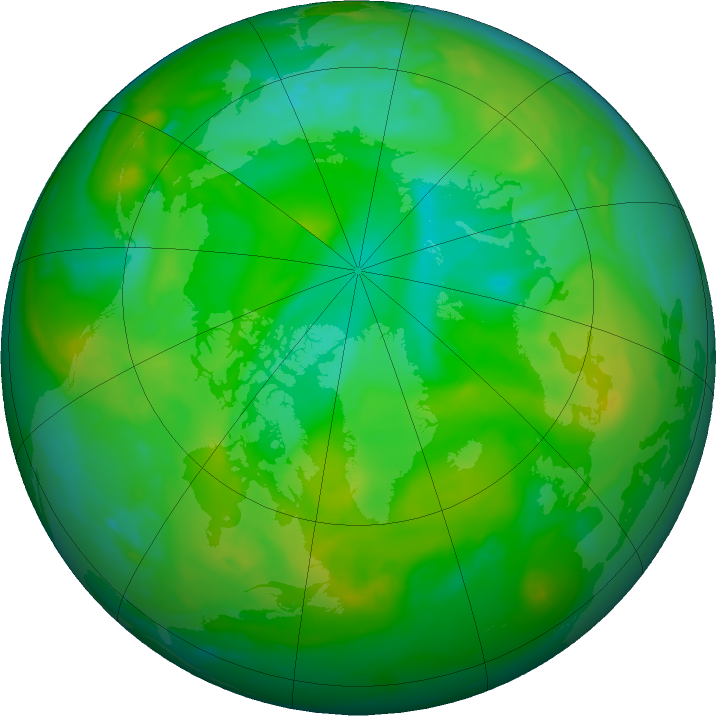 Arctic ozone map for 16 July 2022